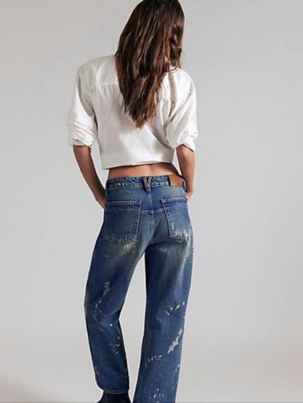 We The Free Deep Trance Boyfriend Jeans*30, NWT - Picture 3 of 6